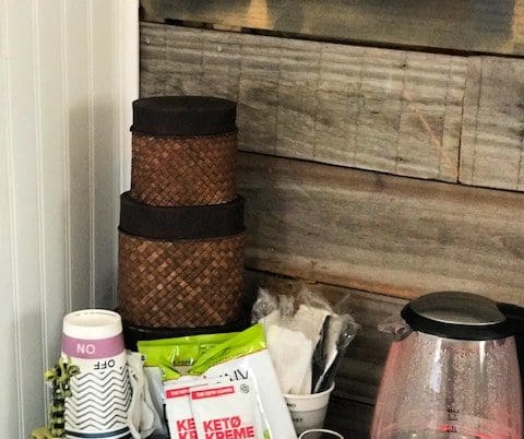 Creating a Snack Station in the Blog Cabin from NC Lifestyle Blogger Adventures of Frugal Mom