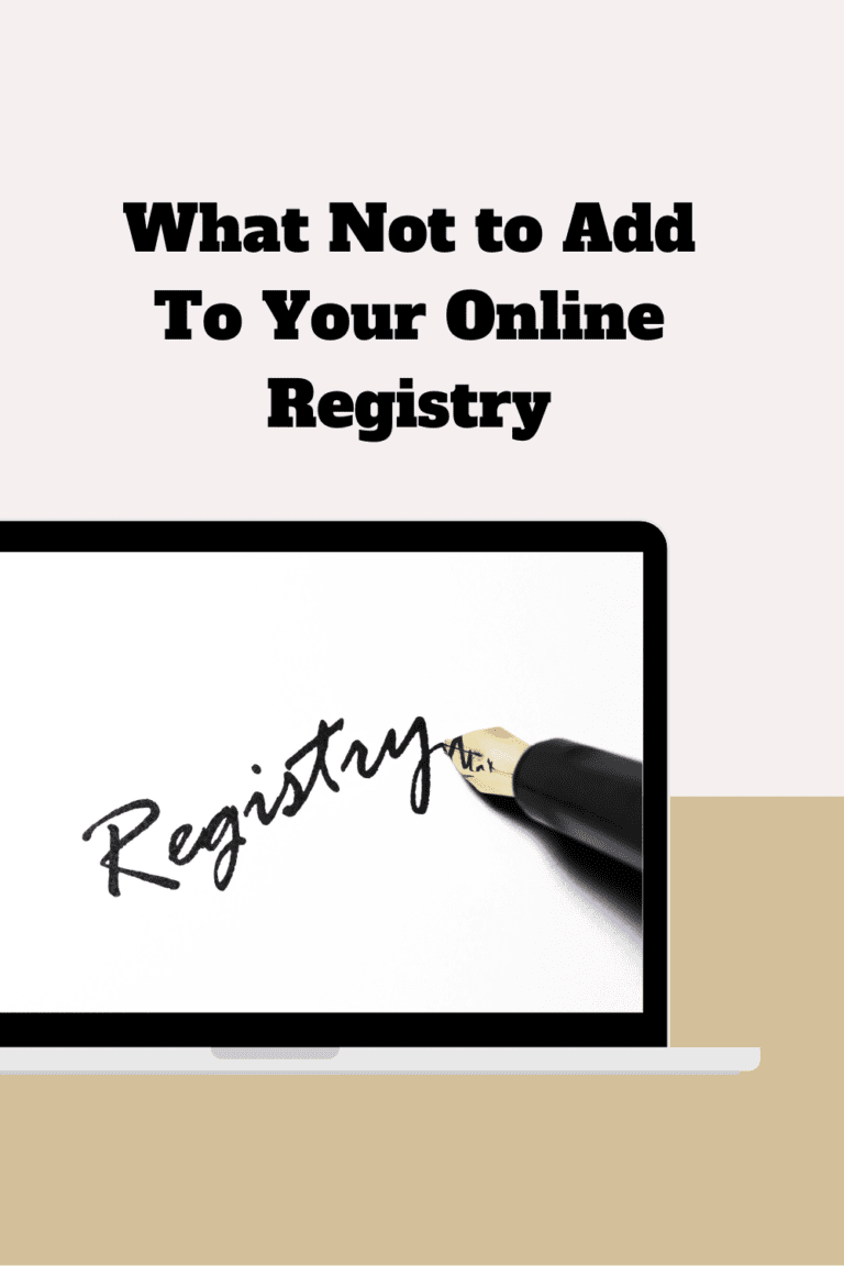 What Not to Add To Your Online Registry