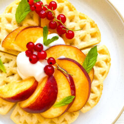 Peaches & Cream Buttermilk Waffles